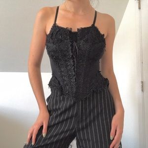 vintage black corset